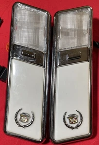 1980-1992 Cadillac Fleetwood Deville RWD Right Left Set Courtesy Map Light Lamp - Picture 1 of 13