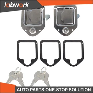 Labwork Toolbox Lock Stainless Door Key Latch Paddle Handle RV Trailer Kit - Picture 1 of 16