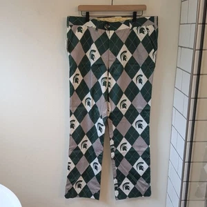 Loudmouth Michigan State Sparty Pants Size 36x32 - Picture 1 of 10