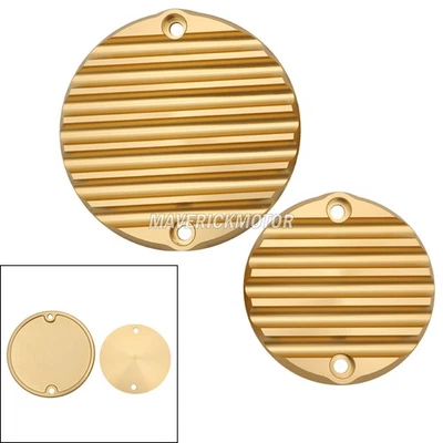 Gold Engine Clutch Badge & Acg Inspection Cover For Triumph Street Bobber 1200 R - Image 1 of 4