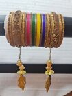 Bangles With Hangings Fashion Jwellery  Set For Women