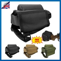 Nylon Adjustable Butt Stock Rifle Gun Cheek Rest Holder Bag Pouch for Hunting