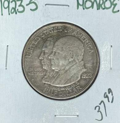 1923-S MONROE COMMEMORATIVE SILVER HALF DOLLAR ~NICE COIN~ - Image 1 of 2