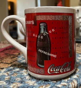Gibson Housewares 1997 Vintage Coca-Cola Always Refreshing Script Ceramic Mug - Picture 1 of 7