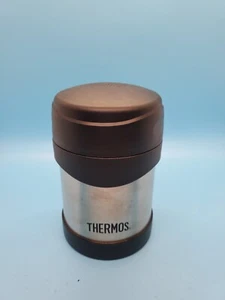 Thermos 10 Ounce Thermos Brand Wide Mouth Thermos Silver & Black ✅ - Picture 1 of 5