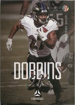 J.K. Dobbins 2021 Luminance Football - #8 - Baltimore Ravens - Image 1 of 2