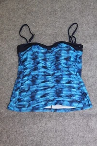 PARTE SUPERIOR TANKINI TALLA 36 - 38 AZUL AZUL OSCURO ESPUMA GINA BENOTTI - Imagen 1 de 2