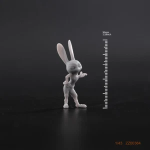 Hágalo usted mismo 1/43 Conejo Animal Miniaturas Escena Accesorios Figuras Modelo Ajuste Automóviles Vehículos Juguete - Imagen 1 de 3