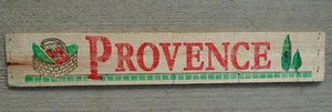 Vintage Provence Wood - Fruit & Vegetable Crate Side 19 !/2" long x 3 1/8" wide - Picture 1 of 2