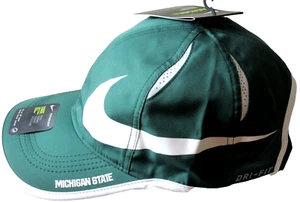 Nike Dri-Fit Featherlight Men's Michigan State Spartans Big Swoosh Hat Green NWT - Picture 1 of 3