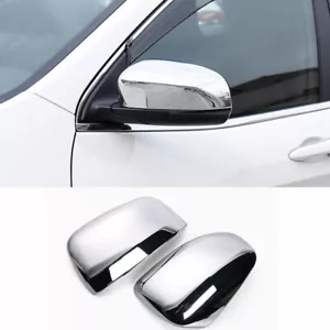 2P For Jeep Cherokee 2014-2021 Chrome Rearview Side Door Mirror Cover Trim Cap - Picture 1 of 5