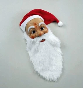 Weihnachtsmannmaske mit Bart und Mütze Maske Weihnachtsmann Set Santa Claus - Bild 1 von 1