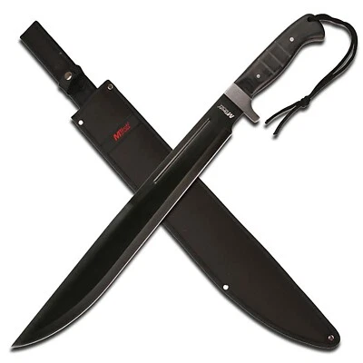 Mango de madera Full Tang negro machete de 25" calidad premium hoja de 18" de 4 mm de grosor Foto 1 de 2