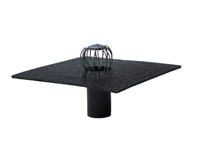 Flachdachablauf Fertiggarage + Laubfang, Bitumen-Flansch, Dachgully, 60 mm - Bild 1 von 3