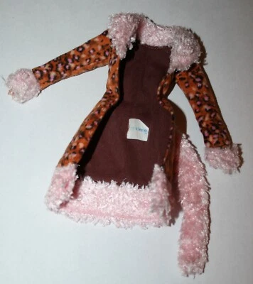 My Scene Barbie Doll Masquerade Madness Leopard Print Pink Fur Coat - Image 1 of 4