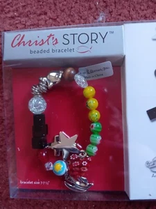 Perlen Bettelarmband Christusgeschichte in Verpackung, Verskarte dabei - Bild 1 von 5