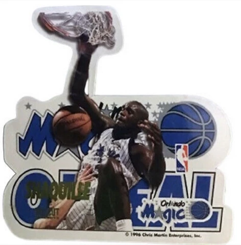 1996 NBA Die-Cut Magnets ~ Shaquille Oneal ~ Orlando Magic ~ Sealed Package Cover
