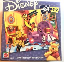 Disney 2002 Winnie the Pooh 24 Piece Mattel Jigsaw Puzzle 13in x 10in Play Time