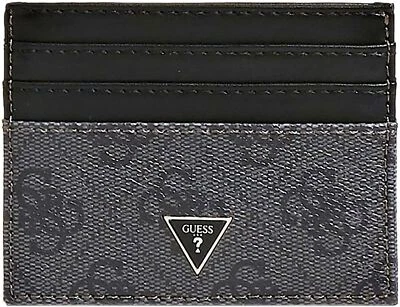 GUESS Smevzllea25 Vezzola Crédito Tarjetero Hombre Cartera En Negro Multicolor - Imagen 1 de 2