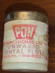 Vintage Poh Dental Floss Unwaxed Nylon 100 Yd - New Old Stock - Picture 1 of 7