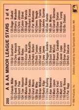 1990 ProCards A and AA #200 Checklist