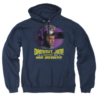Star Trek TOS "Not A Hair Dresser" Pullover Hoodie or Crewneck  Sweatshirt - Imagem 1 de 4