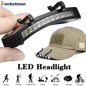 Portátil 11LED Sombrero Ala Luz Gorra de Béisbol Luz Faro Luz Frontal Faro - Imagen 1 de 12