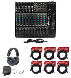 Mackie 1402VLZ4 14-ch Analog Low-Noise Mixer w/ 6 ONYX Preamps+Headphones+Cables - Picture 1 of 10