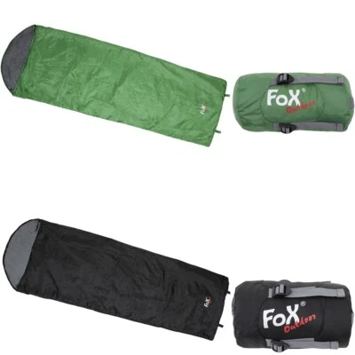 FOXOUTDOOR Fox Outdoor Schlafsack Extralight Mumienschlafsack Camping schwarz oliv NEU