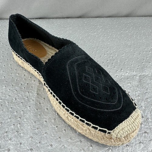Mocassino UGG nero scamosciato Jasmine Heidi espadrillas scamosciati traforati donna taglia 9