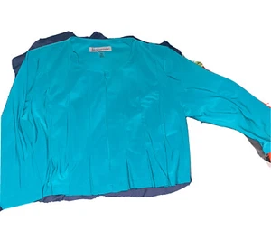 NWT Danny and Nicole petite medium teal short jacket dressy - Picture 1 of 7