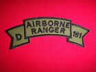 Vietnam War Subdued Scroll D Co AIRBORNE RANGER US 151st Infantry Regiment Patch