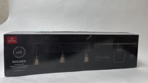 Globe Electric Holden 3-Light Matte Black Vanity Light and Bath Set - Picture 1 of 3