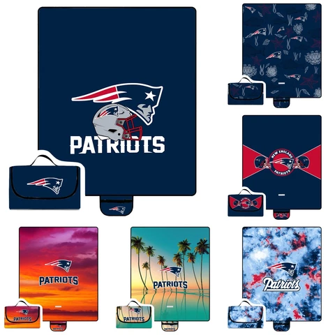 New England Patriots Picnic Blanket Outdoor Waterproof Portable Picnic Carpet Cover