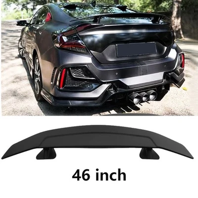 For Honda Civic 10th Gen 46"Rear Car Trunk Spoiler Racing Style Wing Matte Black Foto 1 de 4