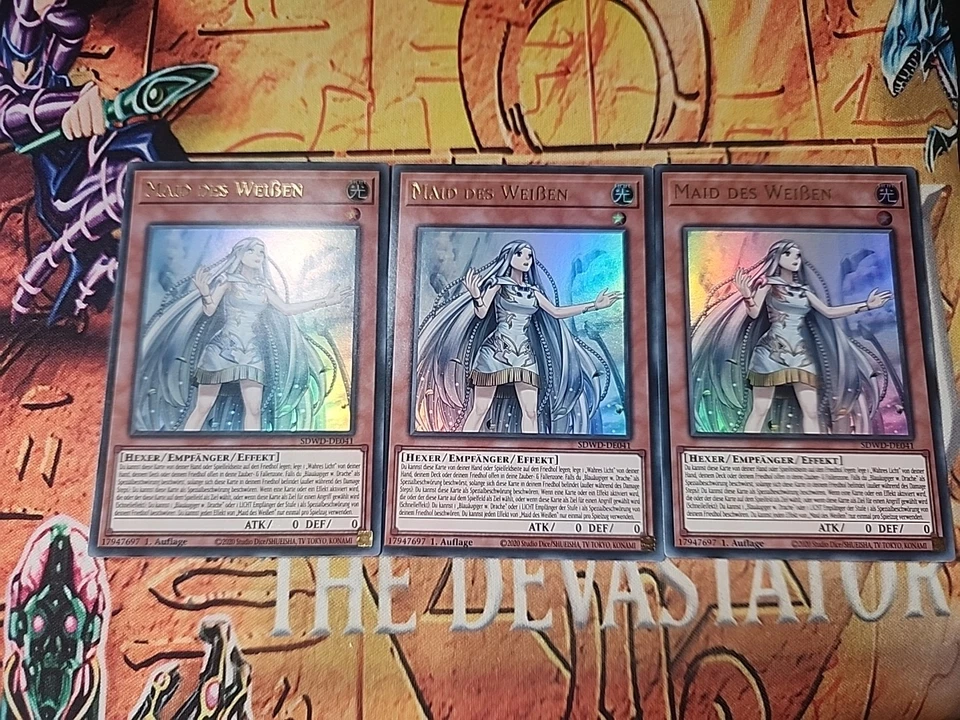 GERMAN 3x Maiden of White SDWD-EN041 Ultra Rare 1st Ed Playset X3 Yugioh  - Image 1 of 1
