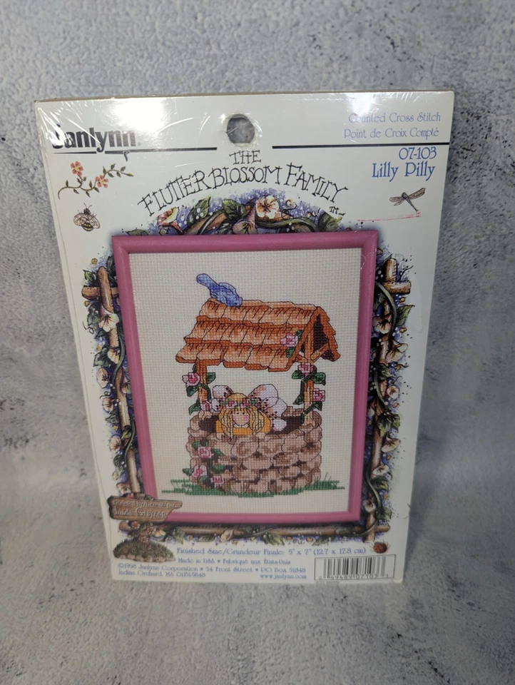 The Flutter Blossom Family Lilly Dilly #07-103 Counted Cross Stitch Kit Janlynn