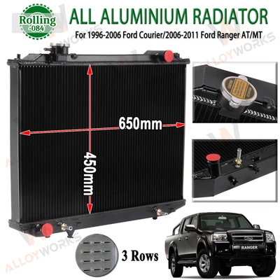 3-Row Aluminium Radiator For  1996-2006 Ford Courier/2006-2011 Ford Ranger AT/MT - image 1 of 4