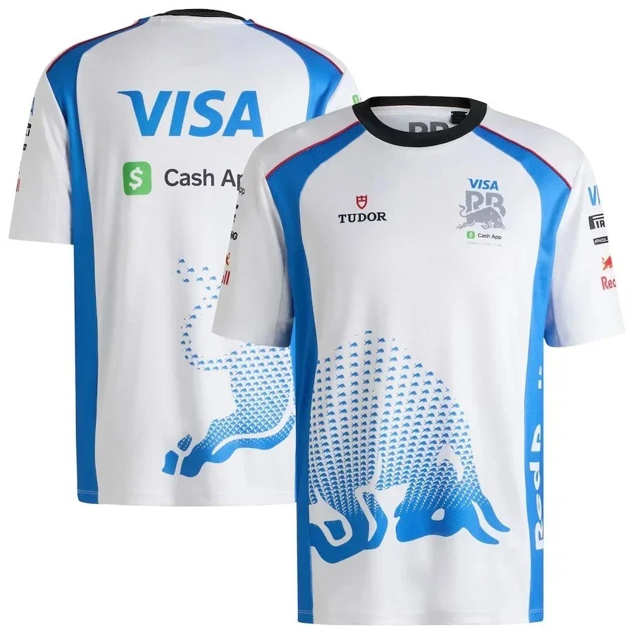 Maglietta Visa Cash App RB F1 Teamwear 2024| Bianca e Blu (Taglie S-XL) - Immagine 1 di 1