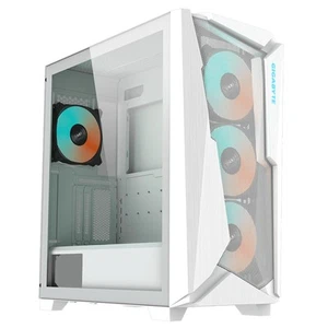GIGABYTE C301GW Midi Tower PC White ATX EATX micro ATX Mini-ATX Glass Plastic St - Picture 1 of 1