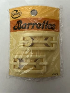 1975 Goody 2,5" Haarspange Schnalle Schieber Kunststoff Elfenbein Creme Clip Neu NOS - Bild 1 von 2