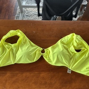 Tinibikini Neon Yellow Med NWOT Crop Top - Picture 1 of 9