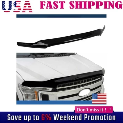 Protetor de capô defletor de pedra e insetos compatível com Ford F-150 F150 2015-2017 2018-2020 - Imagem 1 de 4