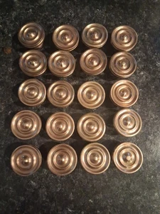Vintage Mid Century Solid Brass Drawer Cabinet Knobs Set Of 20 - Picture 1 of 7