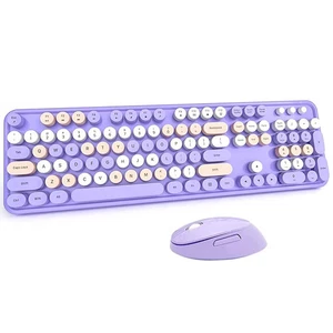 Mofii Wireless Keyboard and Mouse Combo Sweet Purple - Picture 1 of 8