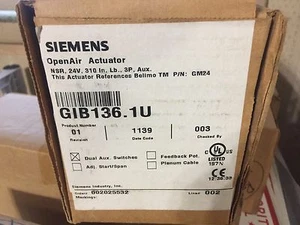Siemens OpenAir Actuator Model: GIB136.1U New In Box - Picture 1 of 2
