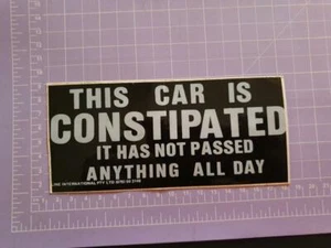 This Car is Constipated Sticker 17cm x 8cm approx As per image - Foto 1 di 1
