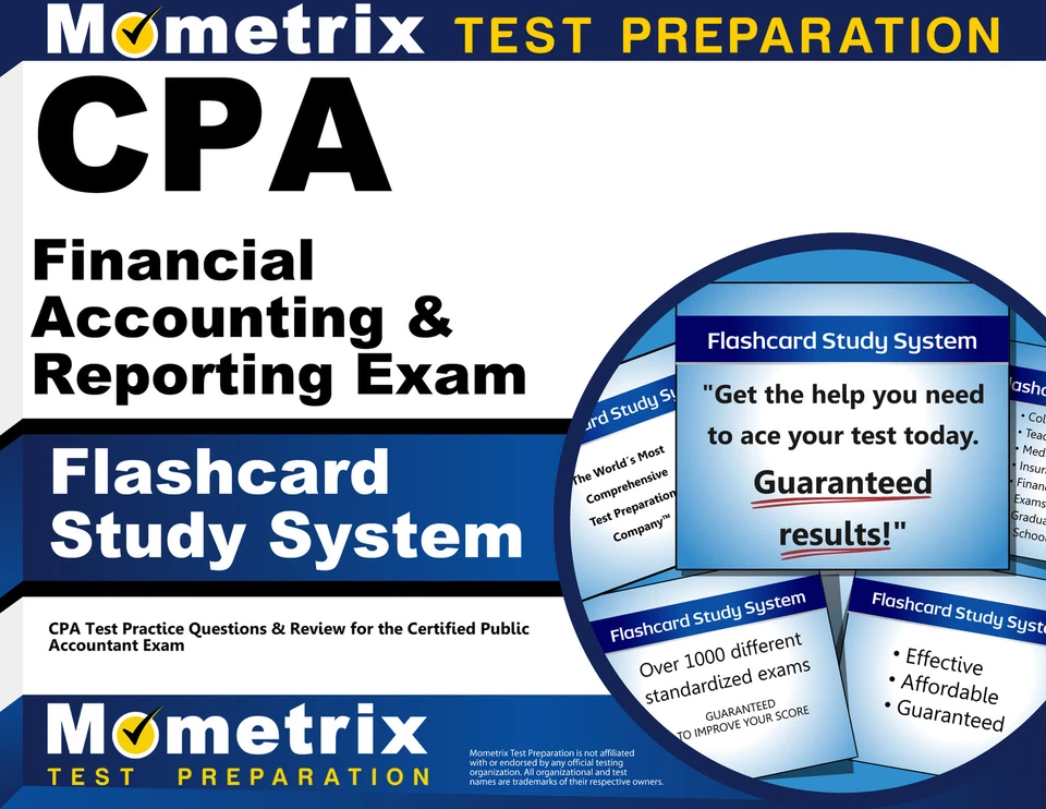 CPA Financial Accounting & Reporting Exam Flashcard Study System - Image 1 of 1
