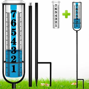 Rain Gauge Outdoor, Freeze Proof Rain Gauges Outdoors Best Rated, 7" Capacity La - Picture 1 of 12