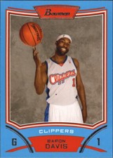 2008-09 Bowman Blue Los Angeles Clippers Basketball Card #55 Baron Davis /499
